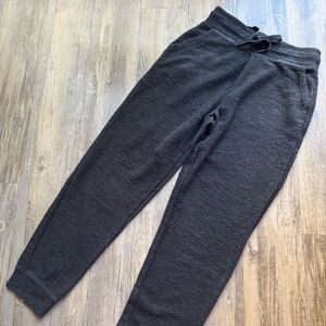 Aerie Offline Black Waffle Knit Woven High Waist Joggers *LONG*